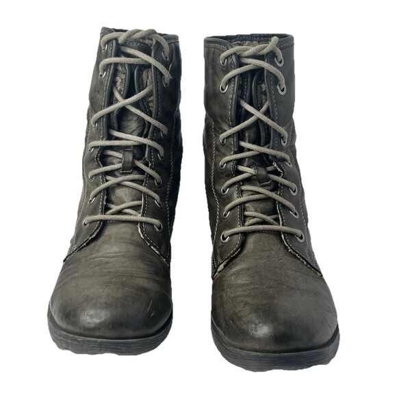 Rock and Candy by Zigi Ankle Boots Spraypaint Fold Combat Gray Size 6 - Picture 2 of 10